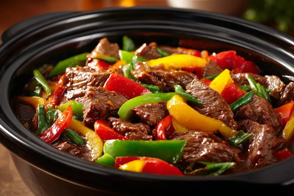 Delicious and Easy Pepper Steak in a Crock Pot