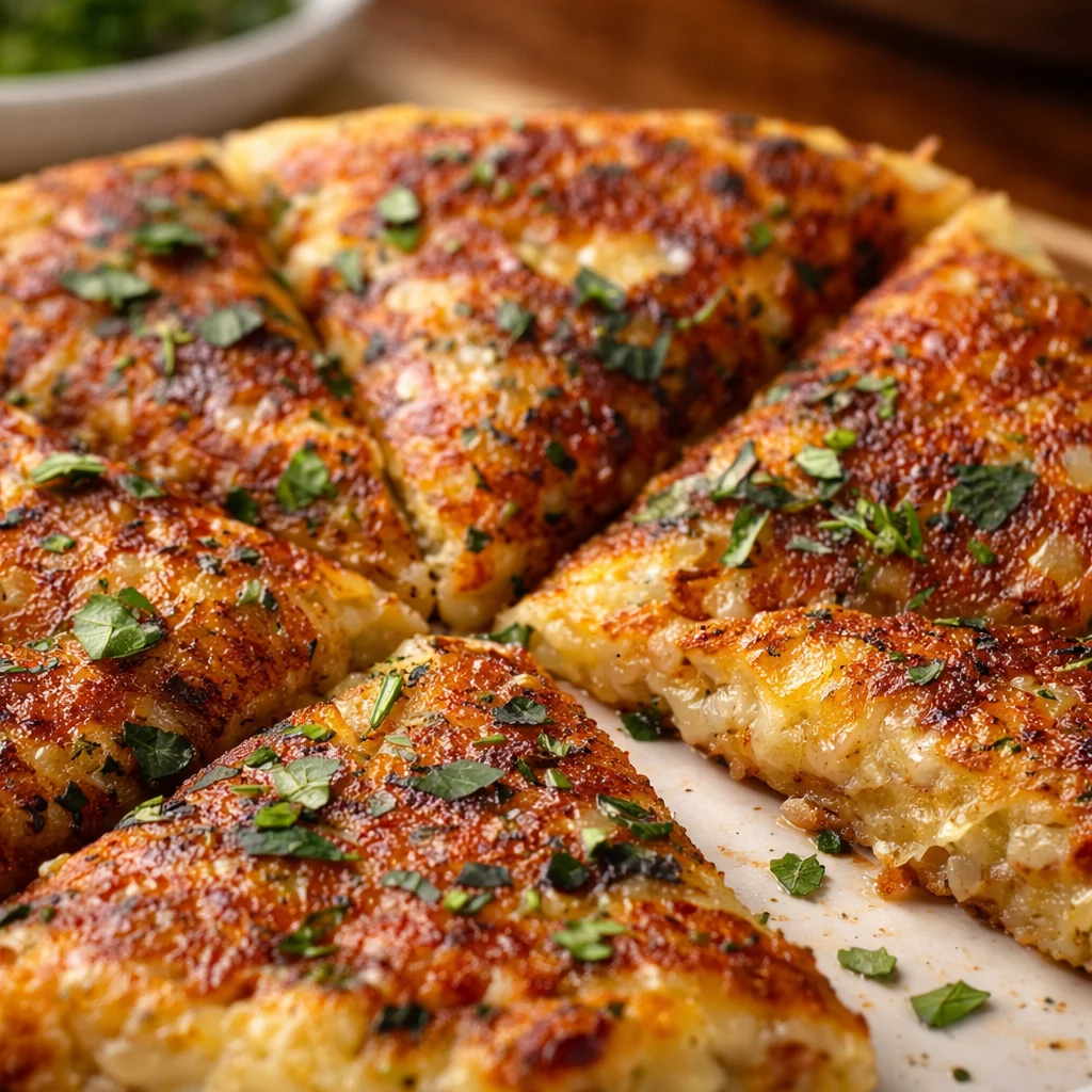 Frika dish featuring crispy potatoes and melted cheese in a traditional Slovenian recipe.