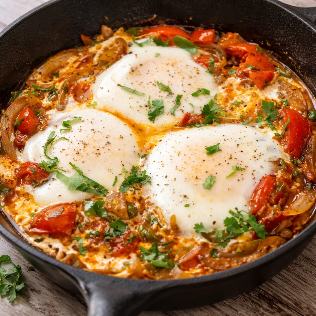 Delicious Afghani Omelette with tomatoes and potatoes, perfect for breakfast.