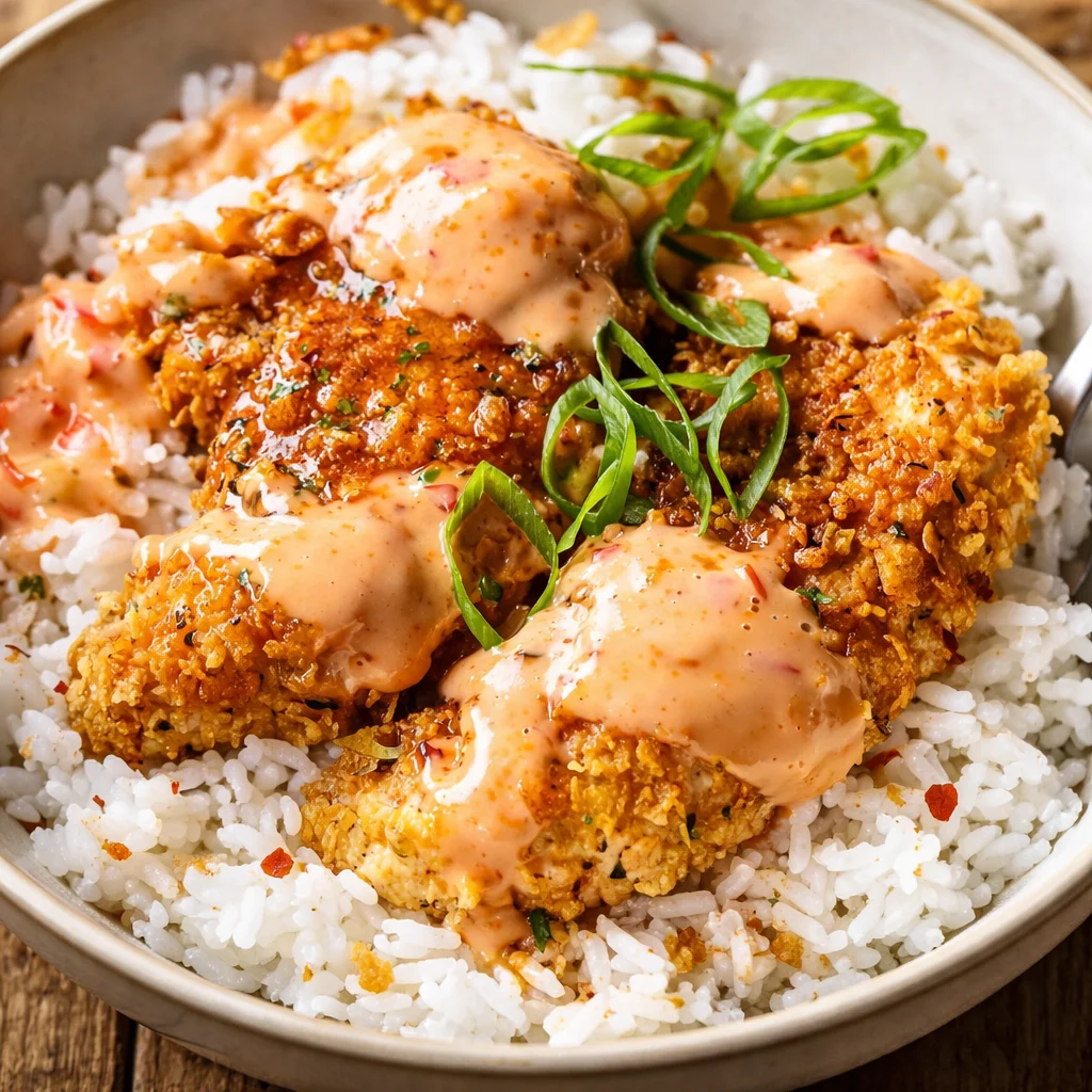 Delicious Cajun Chicken & Rice Bowls topped with fresh ingredients