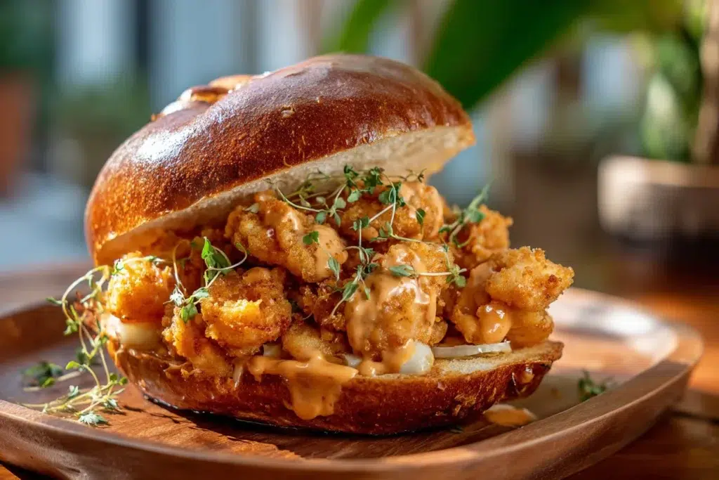Delicious Bang Bang Chicken Sliders served on a platter