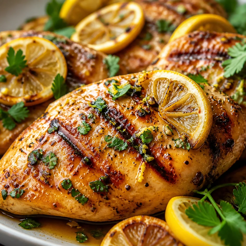 A selection of healthy chicken recipes featuring grilled and baked options.