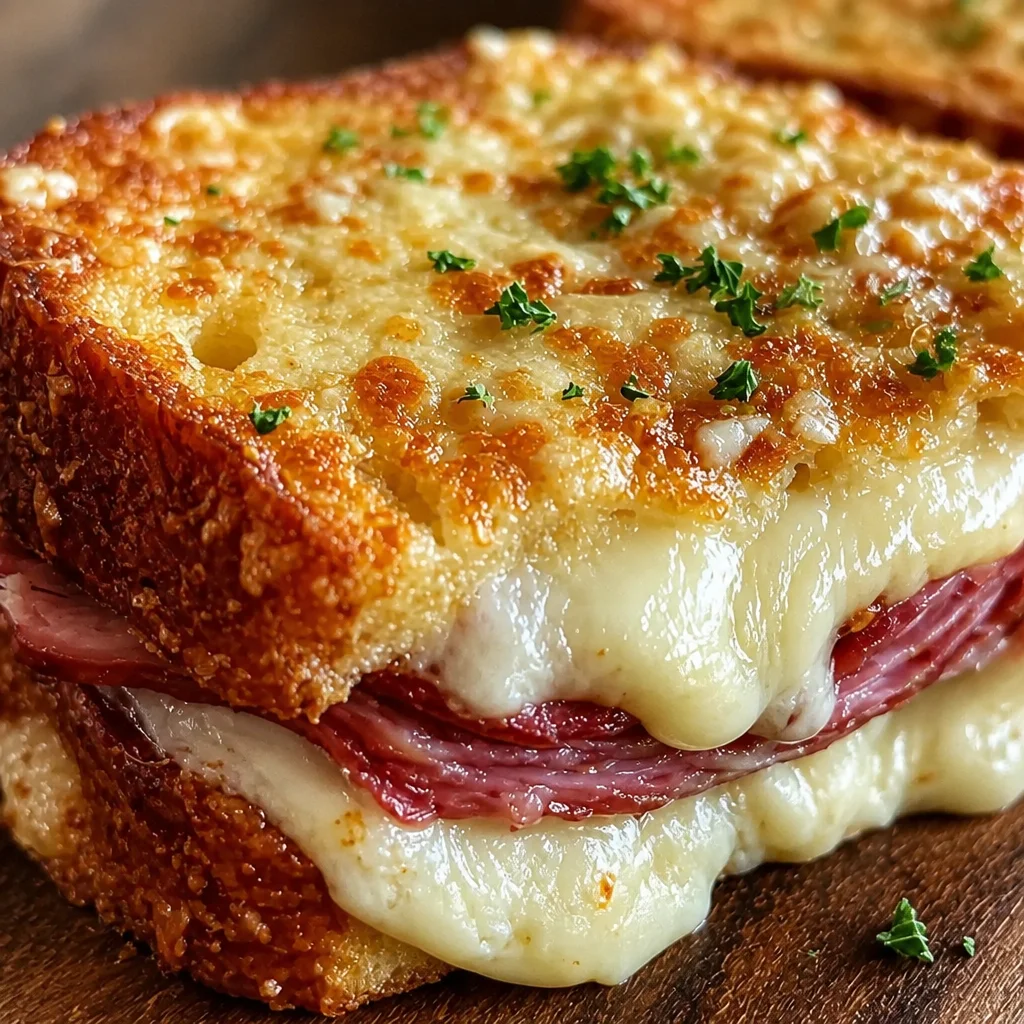 Savory Croque Monsieur recipe featuring ham, cheese, and crispy French bread.