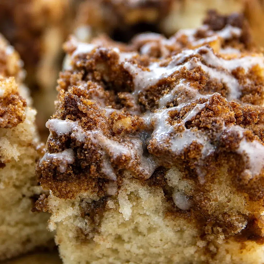 A delicious slice of The BEST Coffee Cake with cinnamon streusel topping.