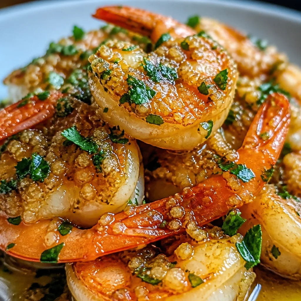 Garlic shrimp recipe with succulent shrimp sautéed in garlic butter sauce.