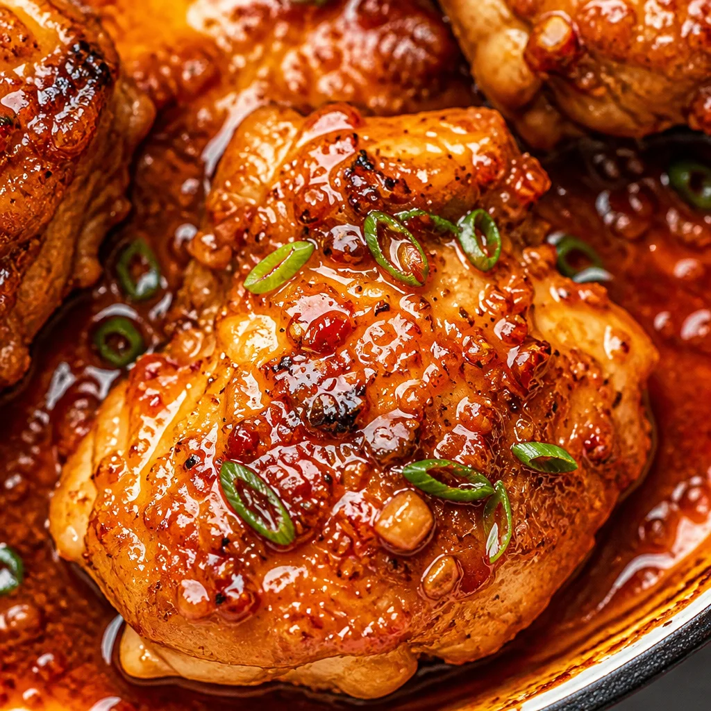 Delicious Hawaiian Shoyu Chicken served with rice and garnished with green onions.