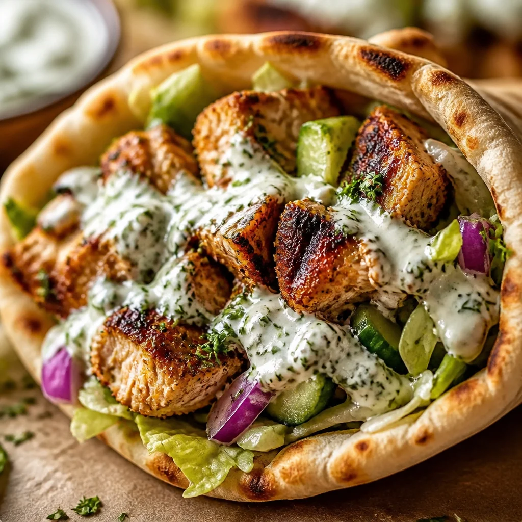 Easy Sheet Pan Chicken Pitas with Herby Ranch served with roasted veggies.