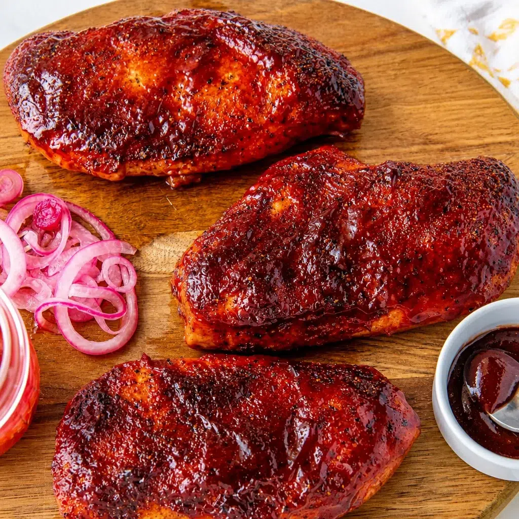 Delicious baked BBQ chicken recipe with sweet glaze and savory seasonings