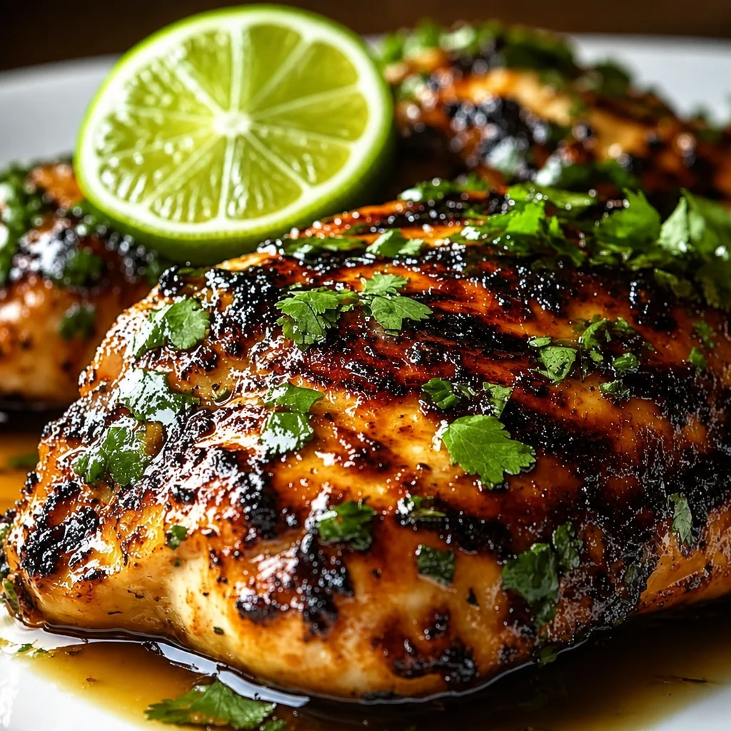 Juicy Key West Grilled Chicken with Tropical Citrus Marinade and vibrant seasonings.