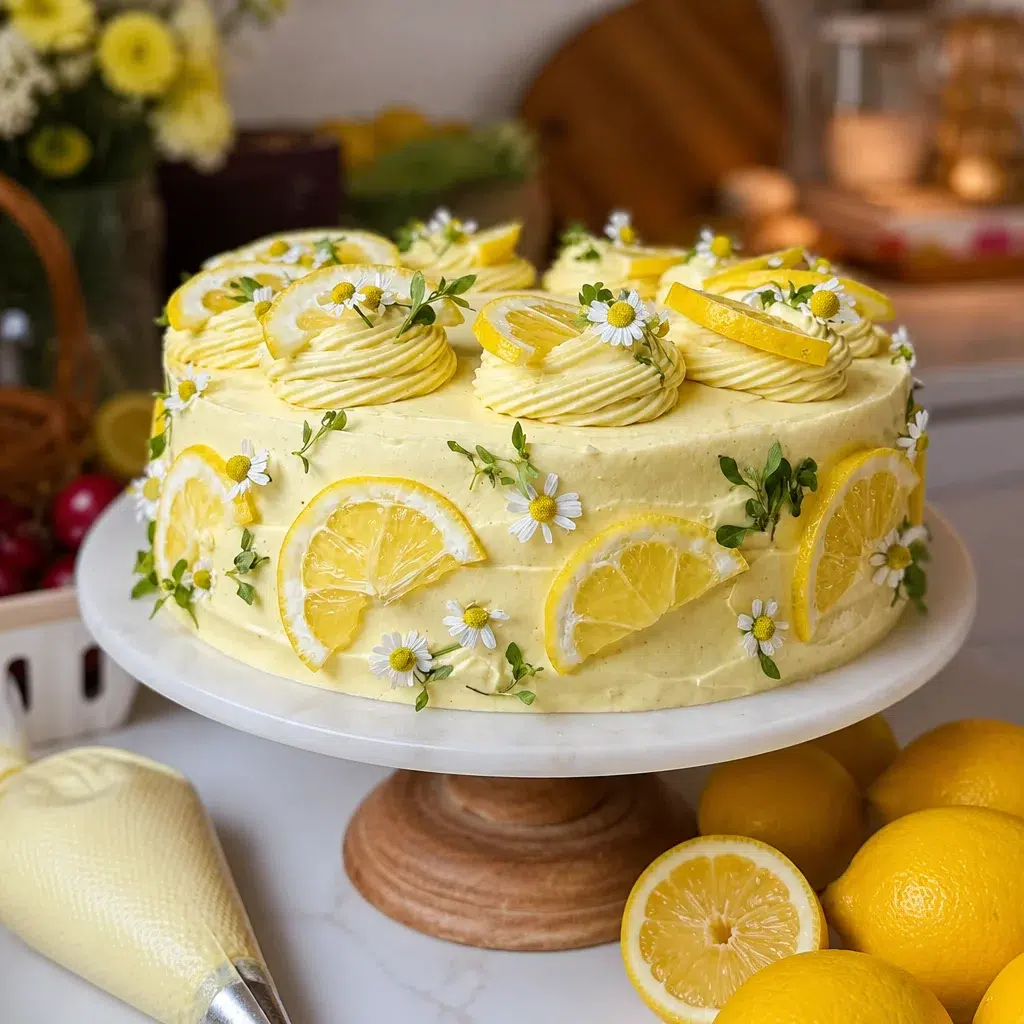Delicious Lemon Chantilly Cake with fluffy frosting and fresh lemon zest