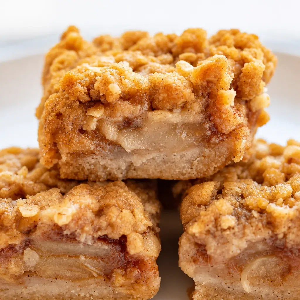 Delicious Apple Pie Bars with crumb topping and spiced apple filling